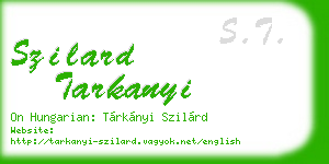 szilard tarkanyi business card