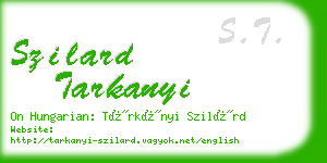 szilard tarkanyi business card